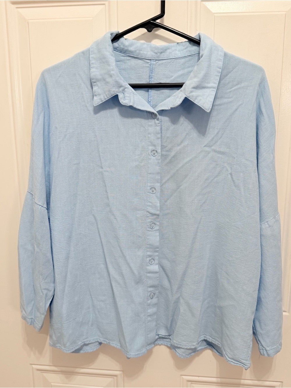 Light Blue Women’s Button-Down Shirt